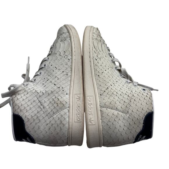 Adidas Stan Smith Textured Snakeskin Streetwear Mid Top Sneakers Men's Size 9 - Picture 6 of 9